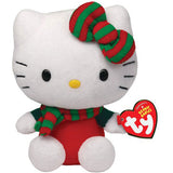 Ty Beanie Babies Hello Kitty - Red Christmas Outfit
