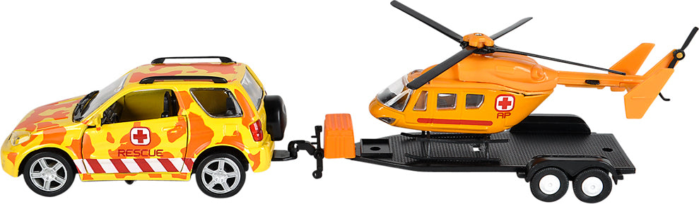 Safari Diecast 4 X 4 Rover And Helicopter