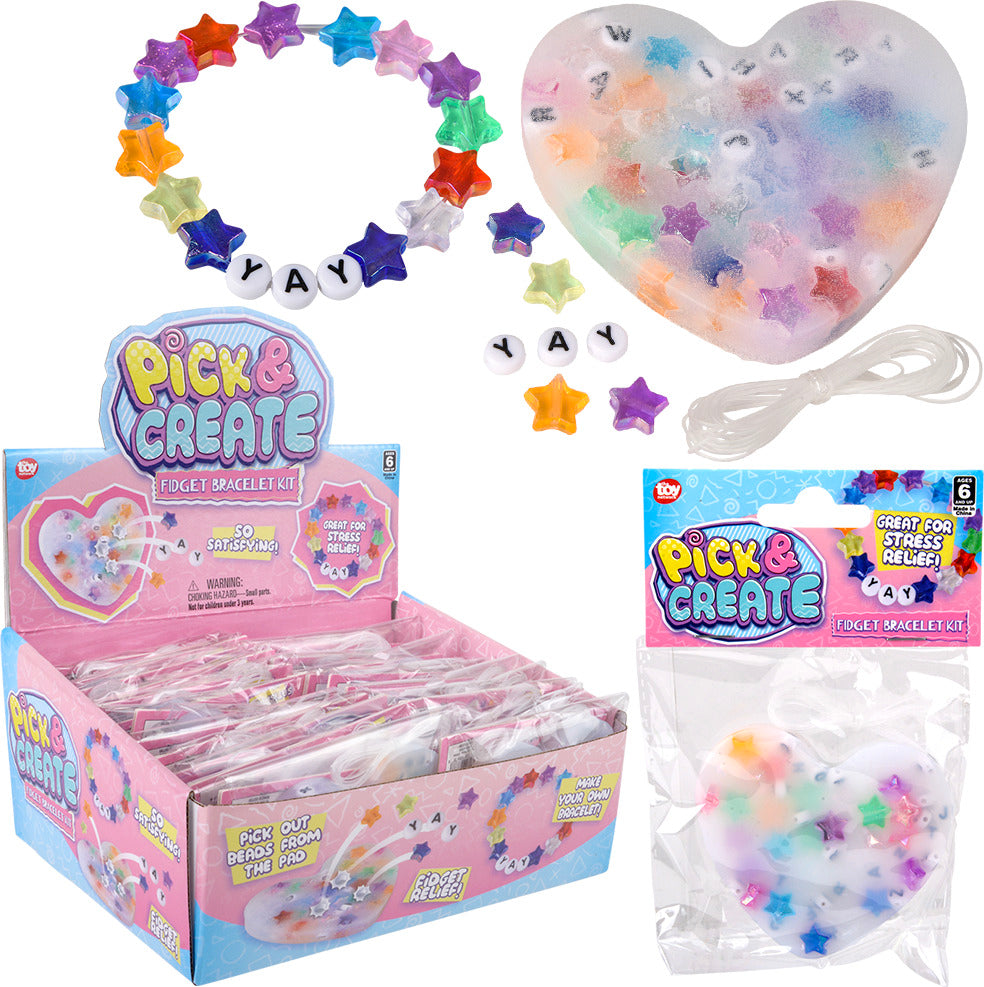 Pick N Create Heart Beaded Fidget Bracelet 24ct