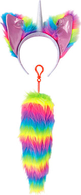 12" Unicorn Headband And Tail