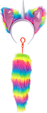 12" Unicorn Headband And Tail