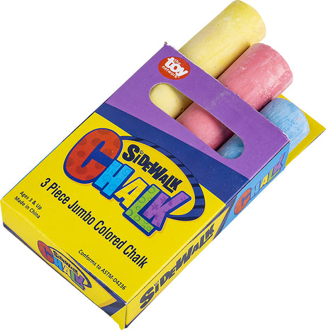 3pc Jumbo Sidewalk Chalk 4"