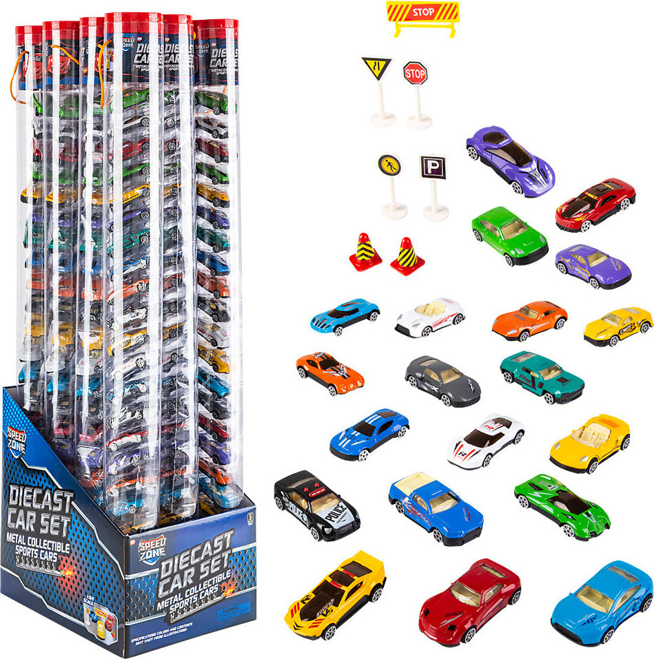 Die-cast Car Tube Set 1:64 Scale
