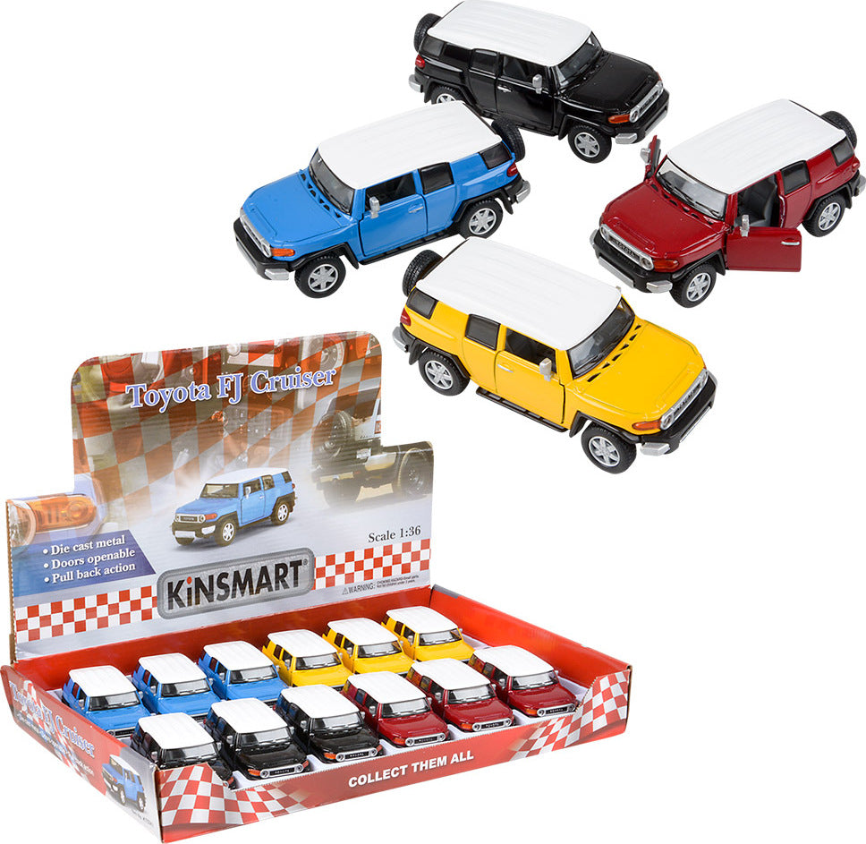 5" Die-cast Pull Back Toyota Fj Cruiser