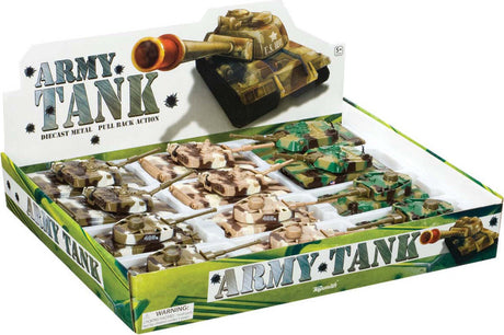 Pull Back Army Tanks (Assorted Colors)