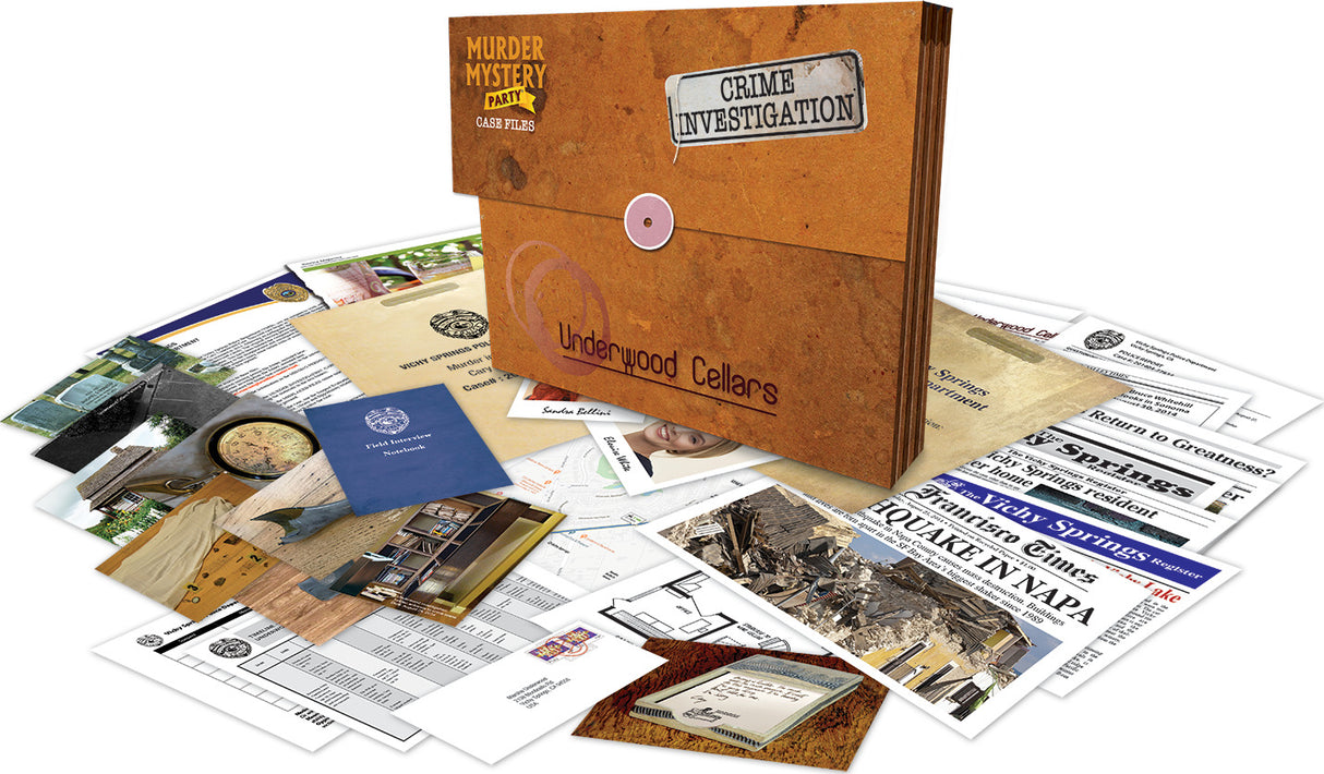 Murder Mystery Party Case Files Unsolved Crimes: Underwood Cellar
