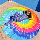 Tie Dye Swirl - Watchitude Large Round Towel