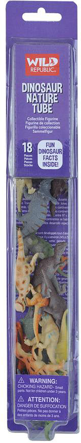Tube of Dinosaur Figurines