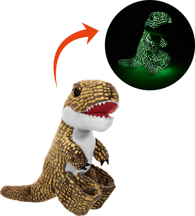 Huggers Glow In The Dark T-Rex Stuffed Animal - 8"