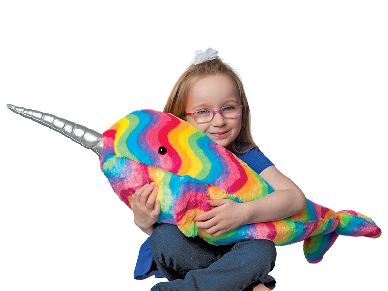 Rainbow narwhal stuffed animal online